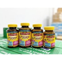[Date 2026] Vitamin Tổng Hợp+DHA Prenatal Bầu Mỹ Nature Made Prenatal Folic Acid+DHA 90 Viên Mẫu mới