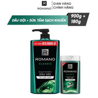 [Date 2027] Dầu Gội Romano Chai 900g (Tặng Kèm Sữa Tắm 180g)