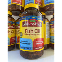 [DATE 2027] Viên uống dầu cá Nature Made Fish Oil 1200mg có 360mg Omega 3 hộp 300 viên của Mỹ
