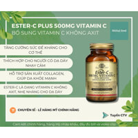 [DATE 2027] Viên uống Solgar Ester-C plus Vitamin C thế hệ mới không kích ứng dạ dày của MỸ