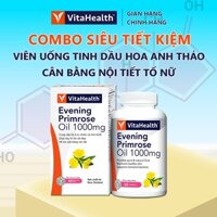 [Date 2027 - VITAHEALTH COMBO] Viên Tinh Dầu Hoa Anh Thảo Evening Primrose Oil 1000mg Tăng Cường Nội Tiết Tố