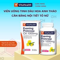 [Date 2027 - VITAHEALTH] Viên Tinh Dầu Hoa Anh Thảo Evening Primrose Oil 1000mg Tăng Cường Nội Tiết Tố Nữ
