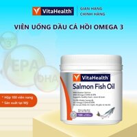 [Date 2027 - VITAHEALTH] TPBVSK Viên Uống VitaHealth Salmon Fish Oil Dầu Cá Hồi Bổ Não, Bảo Vệ Tim Mạch Và Mắt