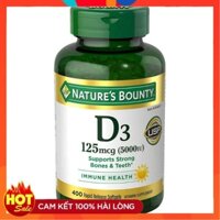 [Date 2027] Vitamin D3 125mcg (5000IU) Nature's Bounty 400v - Small Family