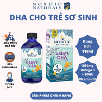 [Date 2027][Chính Hãng] Siro bổ sung DHA, 1050 mg Omega 3 kèm Vitamin D3 của Nordic Naturals Baby DHA cho trẻ sơ sinh
