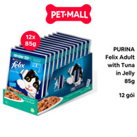 Date 31/05/2025_Pate mèo PURINA Felix Adult with Tuna in Jelly 85g - Hộp 12 gói Petmall