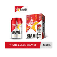 DATE 3.2025  - Thùng 24 lon Bia Việt 330ml/lon