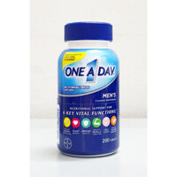 date 3/26 - One a day men's hãng Bayer chai 200 viên từ Mỹ - Vitamin tổng hợp cho nam giới dưới 50
