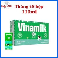[Date 4.2025] Thùng 48 hộp sữa tươi tiệt trùng Vinamilk có đường 110ml