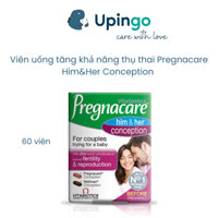 [Date 4/2026] Viên uống tăng khả năng thụ thai Pregnacare Him & Her Conception Vitabiotics 60 viên UK