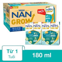(Date 4/25)Thùng  24 hộp Sữa dinh dưỡng pha sẵn Nan Grow 180ml (Lốc 4 hộp)-có ship hoả tốc HCM