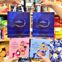 [Date 6.25] Bánh Quy Bourbon Butter và Torte Cookies Hộp Thiếc 60 Cái Nhật Bản