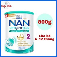 [Date 7.2025] Sữa Nan Optipro Plus số 2 Lon 800g (Cho bé 6 - 12 tháng)