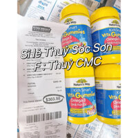 (Date 7/25) Kẹo dẻo Nature’s Way Kids Smart Vita gummies Omega 3 - DHA fish oil ( Đủ bill Úc)