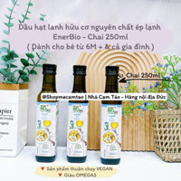 (Date: 7,8,9/2025) Dầu hạt lanh hữu cơ nguyên chất ép lạnh EnerBio/ DmBio - Chai 250ml