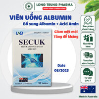 [DATE 8/2025] Viên Uống SECUK Bổ Sung Albumin Và Acid Amin Giúp Giảm Mệt Mỏi, Tăng Đề Kháng (Hộp 30 viên) Australia