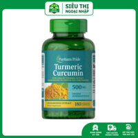 Date 8/26 [Mỹ chính hãng] Viên uống tinh chất nghệ Puritan’s Pride Turmeric Curcumin 500mg 180 viên