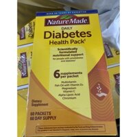 [date mới 01/2025] Vitamin Cho Người Tiểu Đường Nature Made Diabetes Health Pack 60 Gói bổ tiểu đường Mỹ