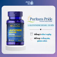 [Date mới 2026] Hỗ trợ trắng da, giảm nám Puritan's Pride L-Glutathione 500mg, 30 viên