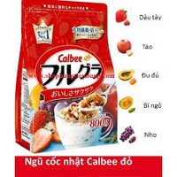 [Date Mới 3/2021] Ngũ cốc Calbee Đỏ Nhật Bản 800g