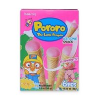 [Date Mới]. Bánh kem ốc quế vị dâu Pororo hộp 54g - KM