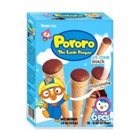 [Date Mới]. Bánh kem ốc quế vị sô cô la Pororo hộp 54g - KM