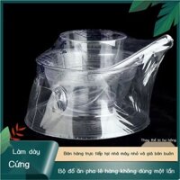 (Date mới) Bộ đồ ăn pha lê dùng một lần bát, đũa, bát đĩa, cốc và thìa Bộ bốn món Bộ đồ ăn bằng nhự