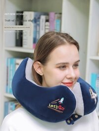 (Date mới) Gối hình chữ U gối cột sống cổ gối ngủ trưa văn phòng gối cổ xe máy bay du lịch mút xốp
