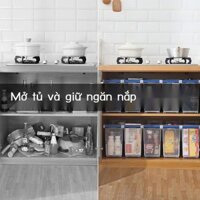 (Date mới) Hộp đựng đồ nhà bếp, đồ đựng đồ trong tủ, giá dưới bồn rửa, chậu, bát đĩa, gia vị, bồ hó
