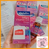[Date mới - Tem Chemist] OSTELIN VITAMIN D3 DROPS (Dạng nhỏ giọt) 2.4ml - Xuất xứ Úc