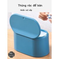 (Date mới)Bắc Âu Phòng Khách Bàn Cà Phê Máy Tính Để Bàn Thùng Rác Có Nắp Nhỏ Mini Dễ Thương Để Bàn