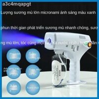 (Date mới)Làm tóc máy xịt dưỡng ẩm nano cầm tay chăm sóc uốn micro phun sương màu xanh súng thiết