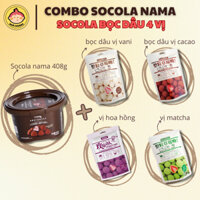 【DATE MỚI】SIÊU COMBO Socola Nama Truffles 408G và Socola Bọc Dâu 60G Mix 4 Vị Công Nghệ Nhật Bản