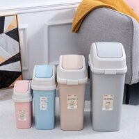(Date mới)Thùng rác nhỏ để bàn nhà vệ sinh thùng rác mini thu hẹp nắp lắc nhỏ thùng rác nhà vệ sinh