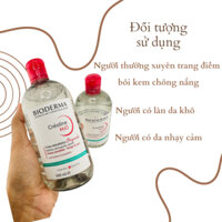 DATE T10/25 - XẢ LỖ - Nước Tẩy Trang Bioderma Crealine H2O Nắp Hồng 500ml Tẩy Trang Cho Mọi Loại Da