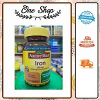 (Date T3/2027) Viên Uống Bổ Sung Sắt Iron 65mg Nature Made 365 viên của Mỹ