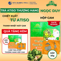 [DATE T7/2025] Trà Túi Lọc Atiso Thượng Hạng Cao Cấp Ngọc Duy Bổ Gan Giải Nhiệt Thanh Mát Cơ Thể  Hộp Cam 50 Túi Lọc