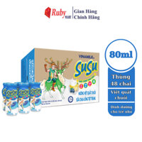 [Date T8/25] Thùng 48 Chai x 80ml Sữa Chua Uống Vinamilk Susu Hương Việt Quất Chuối
