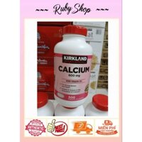 (Date T8/27) Viên Uống Calcium 600mg + D3 Kirkland chai 500 viên của Mỹ