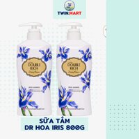 DATE XA 2024 Sữa Tắm Double Rich 800g - Hàn Quốc - Hoa hồng - Hoa anh đào - iris - lily - sen gạo - Hoa Iris