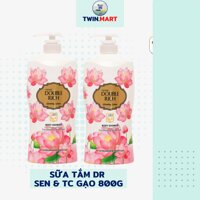 DATE XA 2024 Sữa Tắm Double Rich 800g - Hàn Quốc - Hoa hồng - Hoa anh đào - iris - lily - sen gạo - Hoa sen và tinh chất gạo
