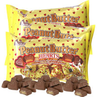 [Date Xa] Peanut Butter Hearts - Kẹo Chocolate sữa hình trái tim phủ nhân bơ đậu phộng. 128grs