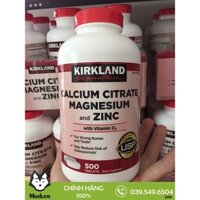 [DATE XA- SHIP NHANH] Viên uống Kirkland Calcium Citrate Magnesium and Zinc 500 VIÊN