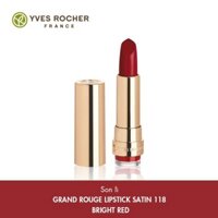 [Date:04/2022] Son lì Yves Rocher Grand Rouge Lipstick Satin 118 Bright Red 3.7g