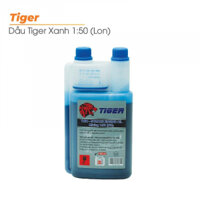 Dầu 2T 2 nắp TIGER 1 lít / bình 1:50 Lit/Lon (Loại xanh)