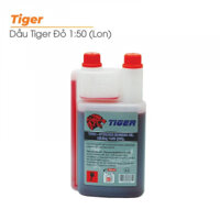 Dầu 2T 2 nắp TIGER 1 lít/bình 1:50 Lit/Lon (Loại đỏ)