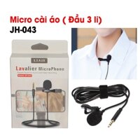 (ĐẦU 3 LI)Micro cài áo JH-043 Jack Cắm (3.5mm)