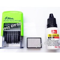 Dấu 6 Số Đóng Bao Bì Shiny PET-309 + Chai Mực Premium Ink