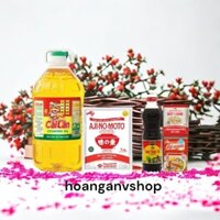 Dầu ăn Cái Lân 5l, Bột Ngọt Ajinomoto Hạt Nhỏ 1kg-Tặng 1gói Bột Canh 190gr, 1gói Hạt Nêm 55gr, 1c Nước Tương 500ml