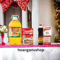 Dầu ăn Cái Lân 5l, Hạt Nêm Aji Ngon Heo 400gr - Tặng 1gói Bột Ngọt 100gr, 1gói Bột Canh 190gr, 1c Nước Tương 500ml